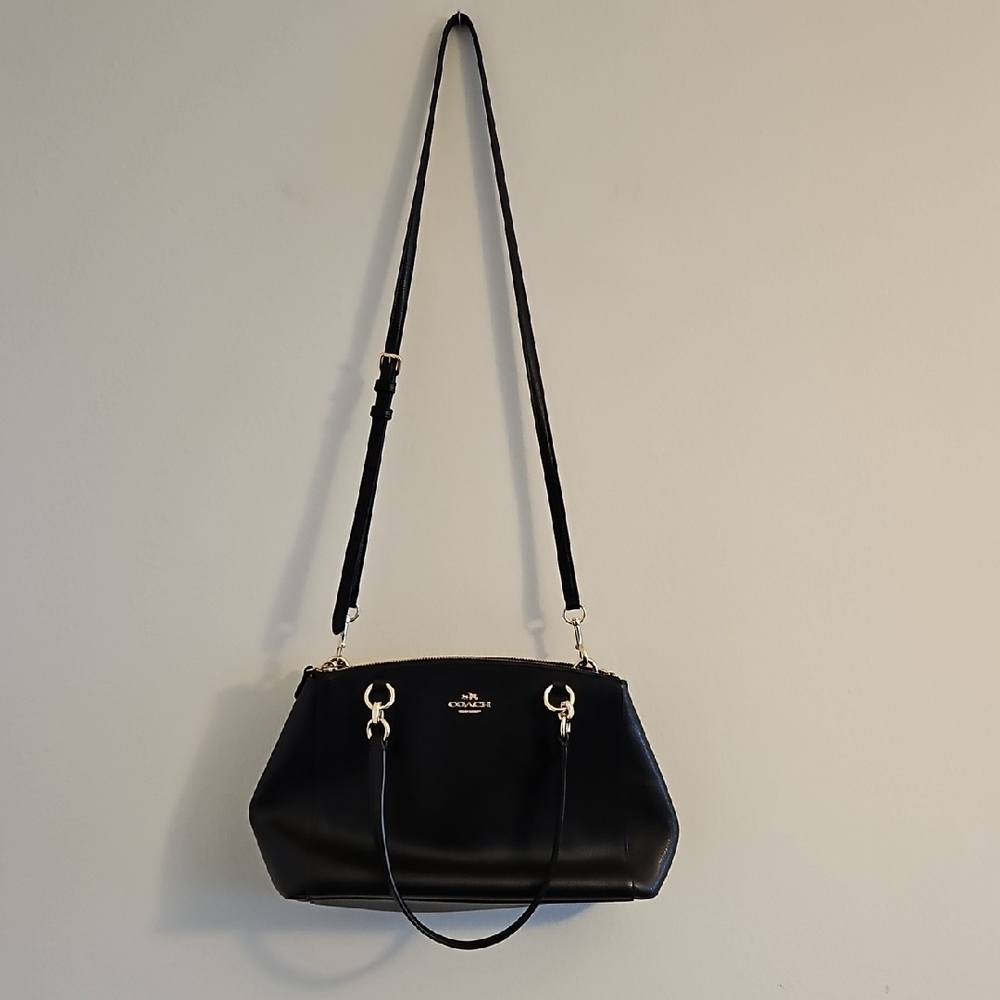 Coach Black Leather Shoulder Bag